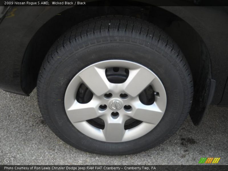 Wicked Black / Black 2009 Nissan Rogue S AWD
