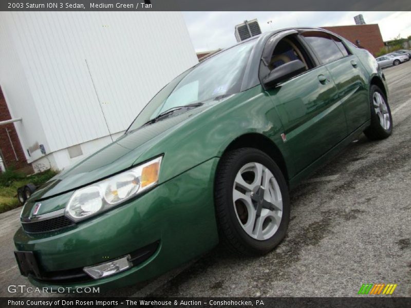 Medium Green / Tan 2003 Saturn ION 3 Sedan