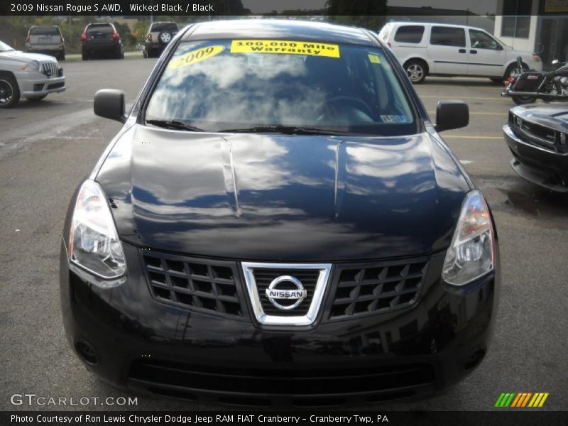 Wicked Black / Black 2009 Nissan Rogue S AWD