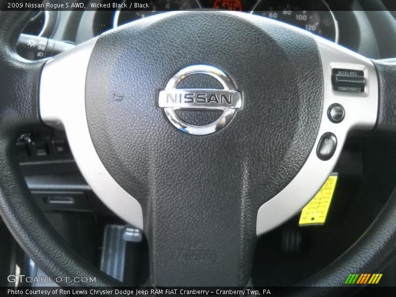 Wicked Black / Black 2009 Nissan Rogue S AWD