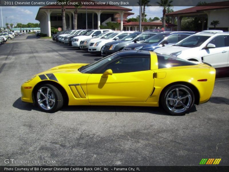 Velocity Yellow / Ebony Black 2011 Chevrolet Corvette Grand Sport Coupe