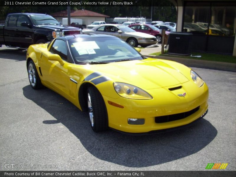 Velocity Yellow / Ebony Black 2011 Chevrolet Corvette Grand Sport Coupe