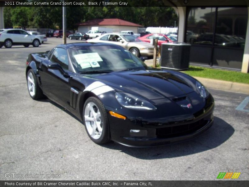 Black / Titanium Gray 2011 Chevrolet Corvette Grand Sport Coupe