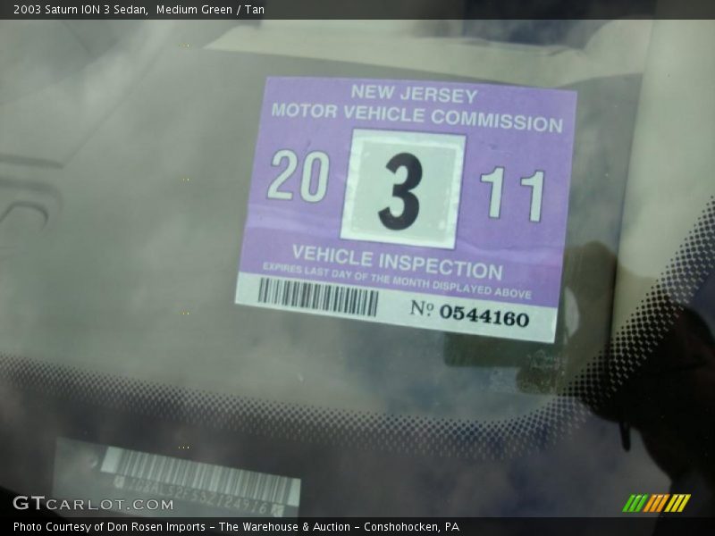 Medium Green / Tan 2003 Saturn ION 3 Sedan