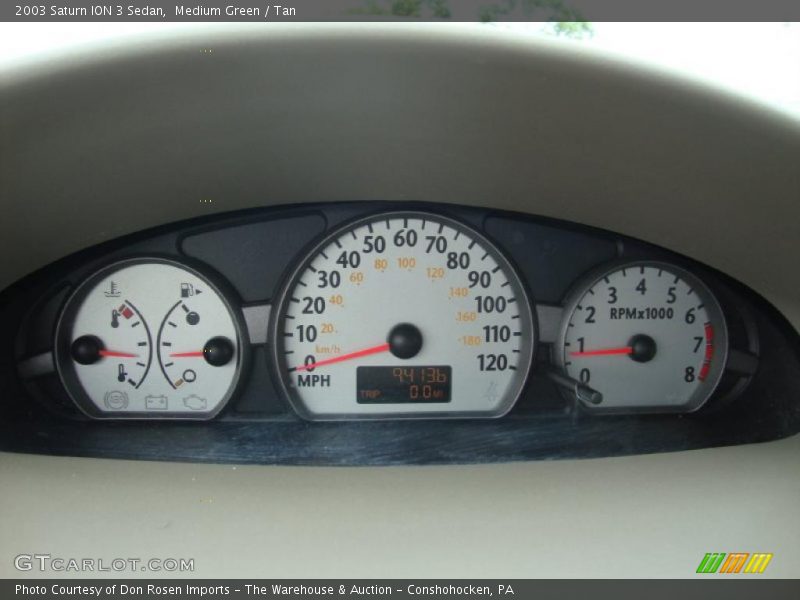 Medium Green / Tan 2003 Saturn ION 3 Sedan