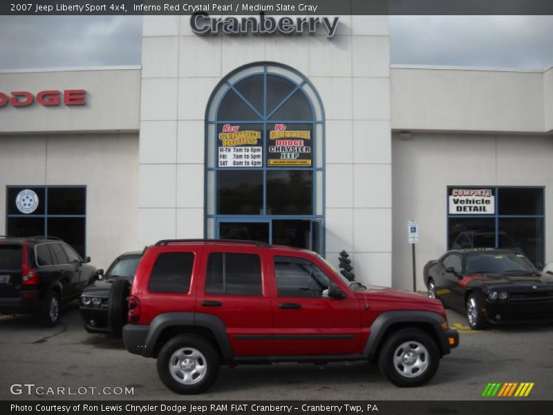 Inferno Red Crystal Pearl / Medium Slate Gray 2007 Jeep Liberty Sport 4x4