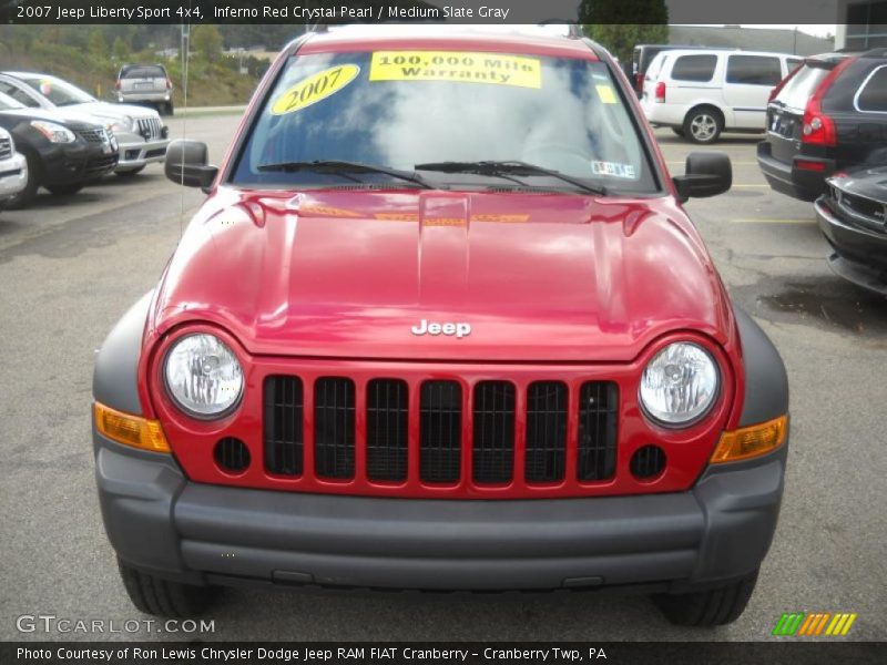 Inferno Red Crystal Pearl / Medium Slate Gray 2007 Jeep Liberty Sport 4x4