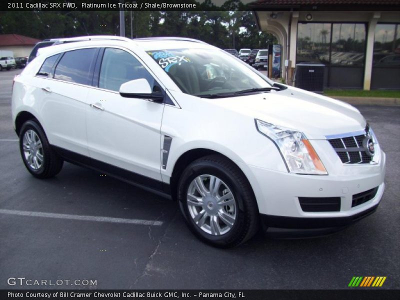 Platinum Ice Tricoat / Shale/Brownstone 2011 Cadillac SRX FWD