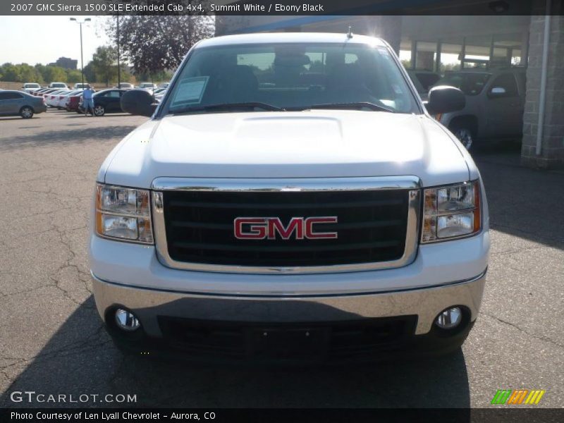 Summit White / Ebony Black 2007 GMC Sierra 1500 SLE Extended Cab 4x4