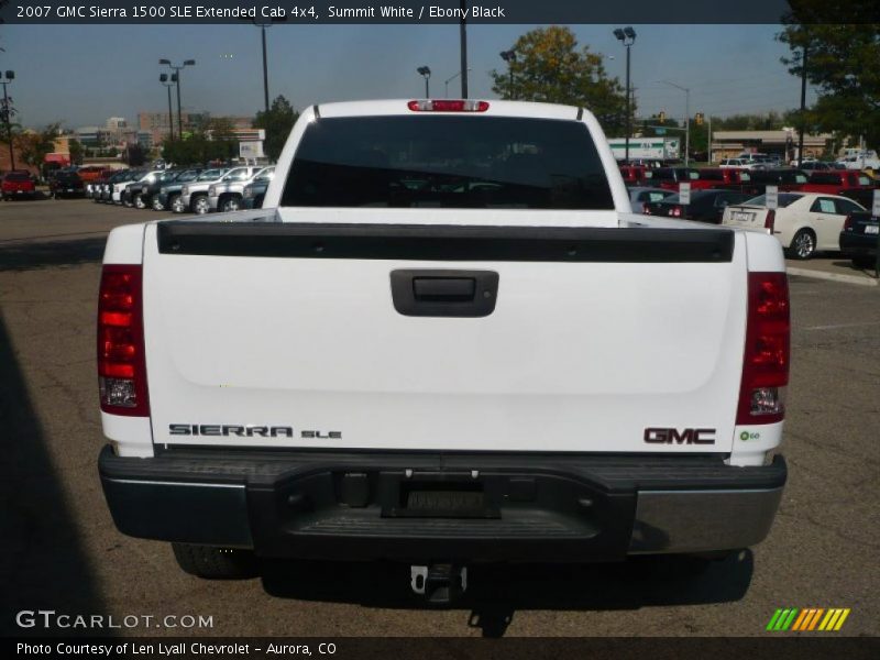 Summit White / Ebony Black 2007 GMC Sierra 1500 SLE Extended Cab 4x4