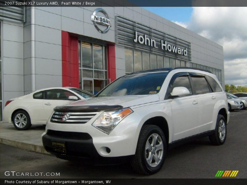 Pearl White / Beige 2007 Suzuki XL7 Luxury AWD
