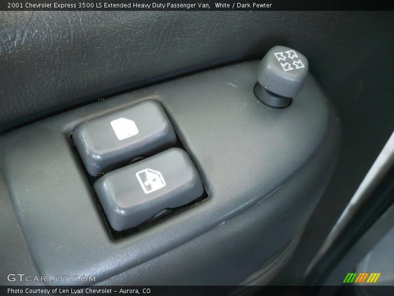 White / Dark Pewter 2001 Chevrolet Express 3500 LS Extended Heavy Duty Passenger Van