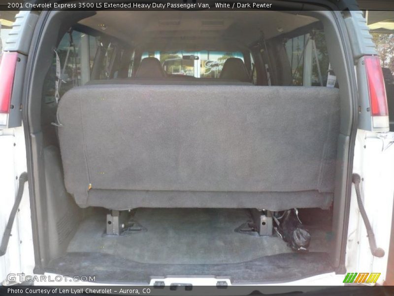 White / Dark Pewter 2001 Chevrolet Express 3500 LS Extended Heavy Duty Passenger Van