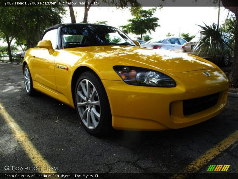Rio Yellow Pearl / Black 2007 Honda S2000 Roadster