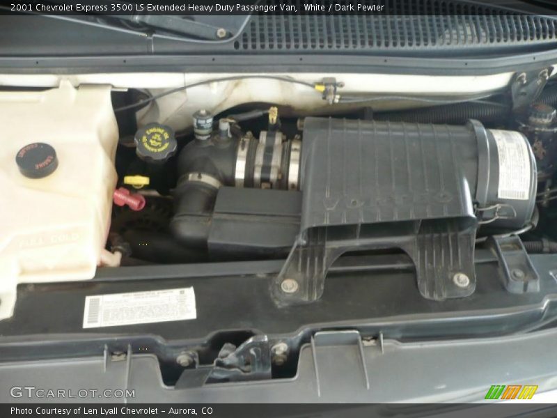 White / Dark Pewter 2001 Chevrolet Express 3500 LS Extended Heavy Duty Passenger Van