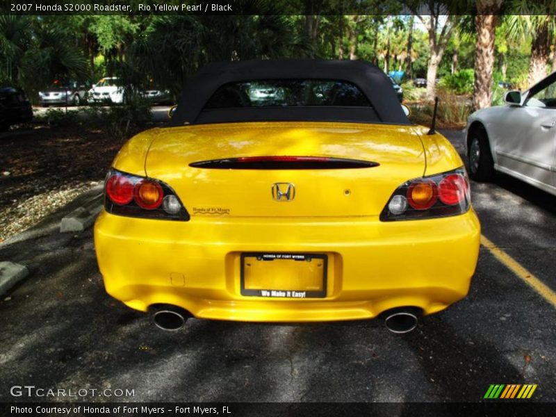 Rio Yellow Pearl / Black 2007 Honda S2000 Roadster