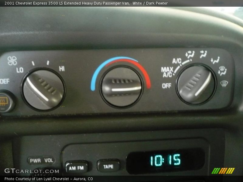 White / Dark Pewter 2001 Chevrolet Express 3500 LS Extended Heavy Duty Passenger Van