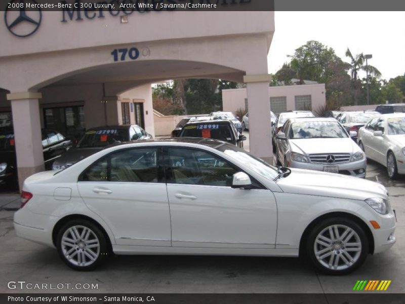 Arctic White / Savanna/Cashmere 2008 Mercedes-Benz C 300 Luxury