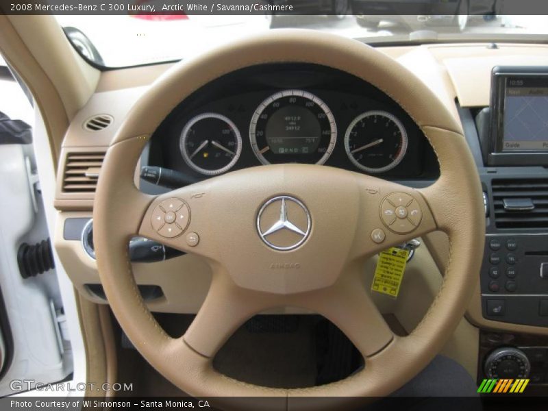 Arctic White / Savanna/Cashmere 2008 Mercedes-Benz C 300 Luxury