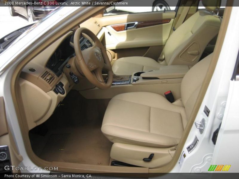 Arctic White / Savanna/Cashmere 2008 Mercedes-Benz C 300 Luxury