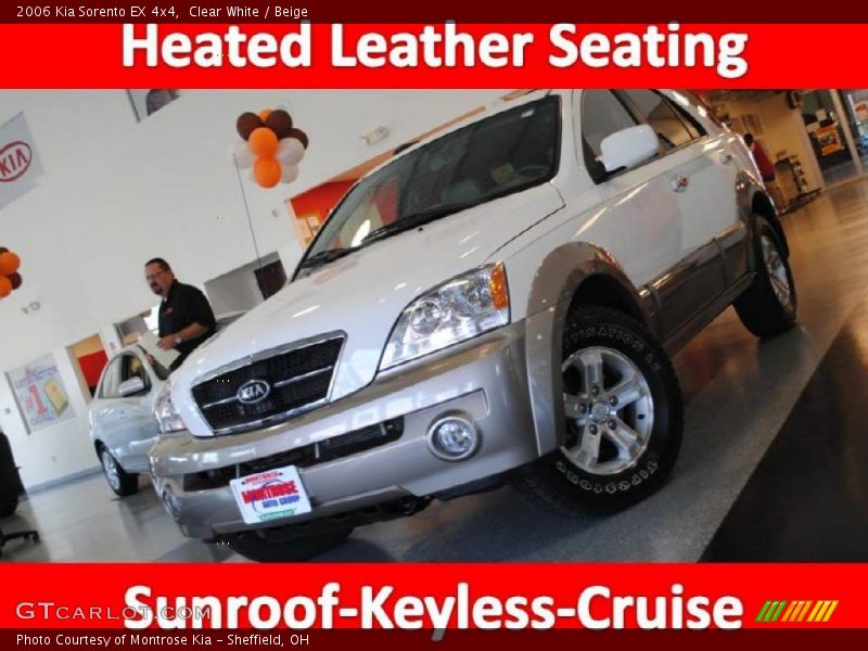 Clear White / Beige 2006 Kia Sorento EX 4x4