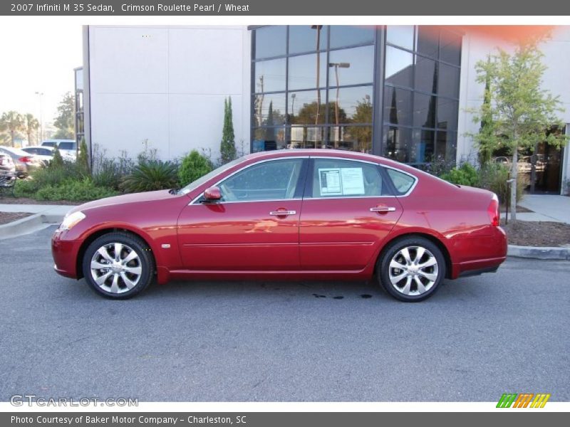 Crimson Roulette Pearl / Wheat 2007 Infiniti M 35 Sedan