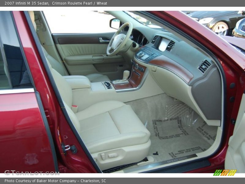 Crimson Roulette Pearl / Wheat 2007 Infiniti M 35 Sedan