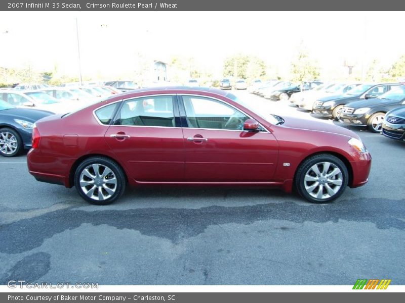 Crimson Roulette Pearl / Wheat 2007 Infiniti M 35 Sedan