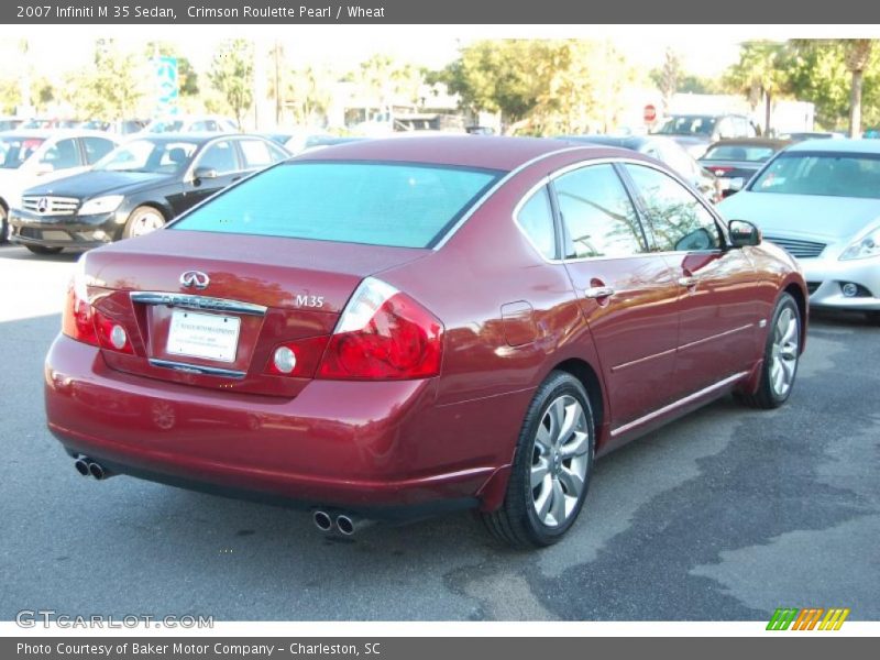 Crimson Roulette Pearl / Wheat 2007 Infiniti M 35 Sedan