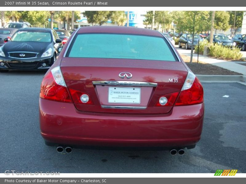 Crimson Roulette Pearl / Wheat 2007 Infiniti M 35 Sedan