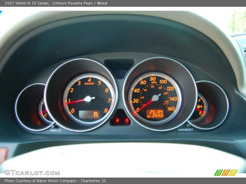 Crimson Roulette Pearl / Wheat 2007 Infiniti M 35 Sedan