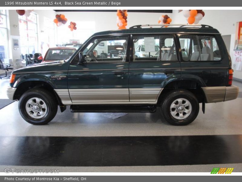 Black Sea Green Metallic / Beige 1996 Mitsubishi Montero LS 4x4