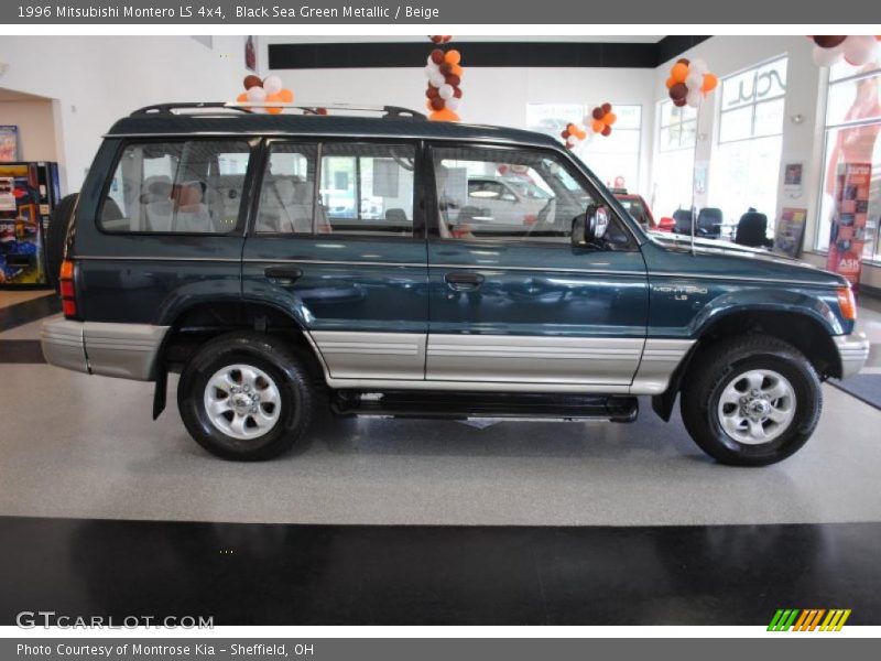 Black Sea Green Metallic / Beige 1996 Mitsubishi Montero LS 4x4