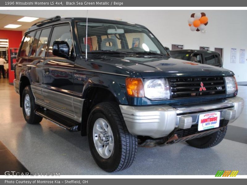 Black Sea Green Metallic / Beige 1996 Mitsubishi Montero LS 4x4