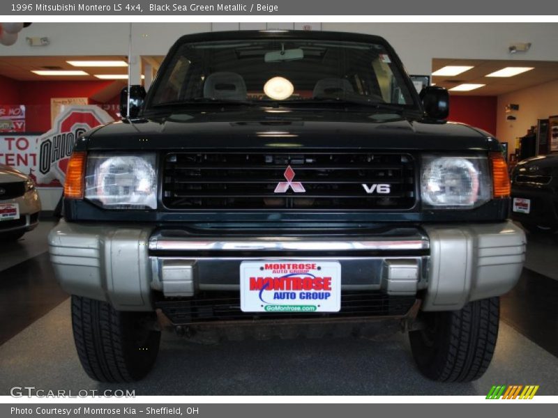Black Sea Green Metallic / Beige 1996 Mitsubishi Montero LS 4x4