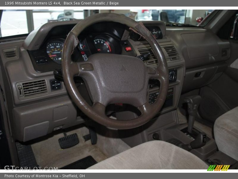 Black Sea Green Metallic / Beige 1996 Mitsubishi Montero LS 4x4