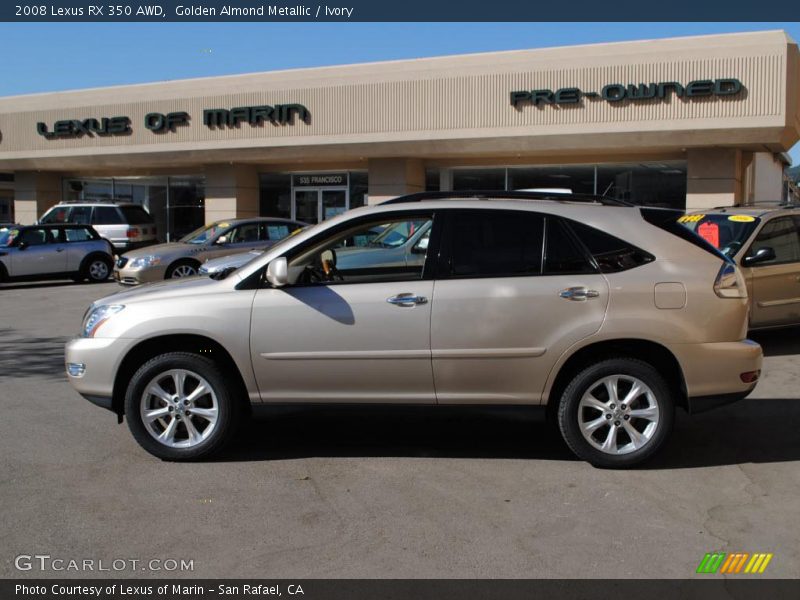 Golden Almond Metallic / Ivory 2008 Lexus RX 350 AWD
