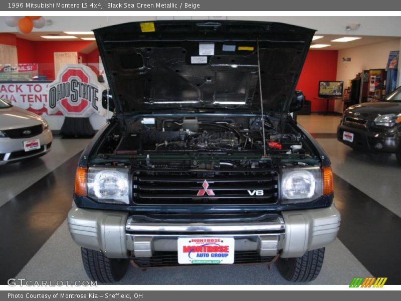 Black Sea Green Metallic / Beige 1996 Mitsubishi Montero LS 4x4