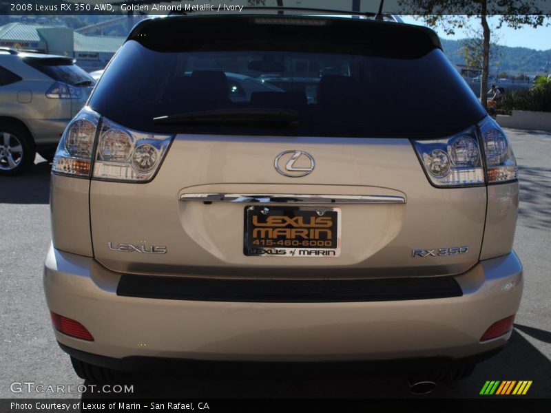 Golden Almond Metallic / Ivory 2008 Lexus RX 350 AWD