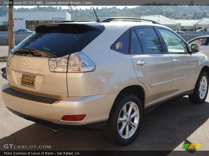 Golden Almond Metallic / Ivory 2008 Lexus RX 350 AWD