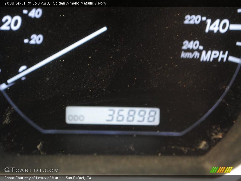Golden Almond Metallic / Ivory 2008 Lexus RX 350 AWD