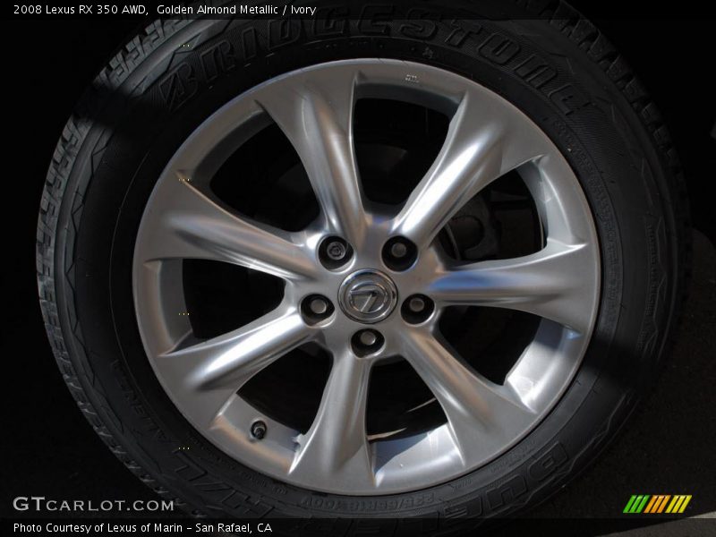 Golden Almond Metallic / Ivory 2008 Lexus RX 350 AWD