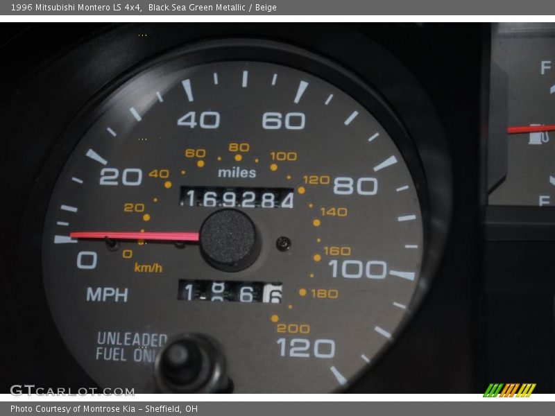 Black Sea Green Metallic / Beige 1996 Mitsubishi Montero LS 4x4