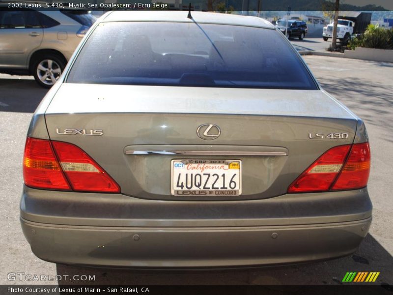 Mystic Sea Opalescent / Ecru Beige 2002 Lexus LS 430