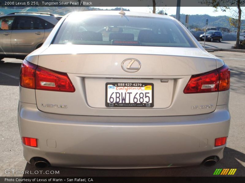 Tungsten Silver Pearl / Black 2008 Lexus IS 250