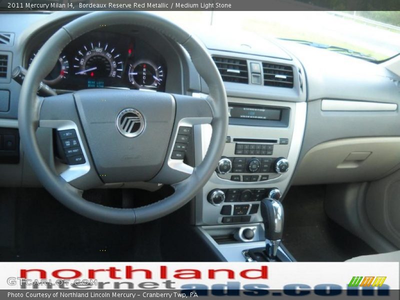 Bordeaux Reserve Red Metallic / Medium Light Stone 2011 Mercury Milan I4