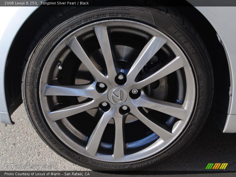 Tungsten Silver Pearl / Black 2008 Lexus IS 250