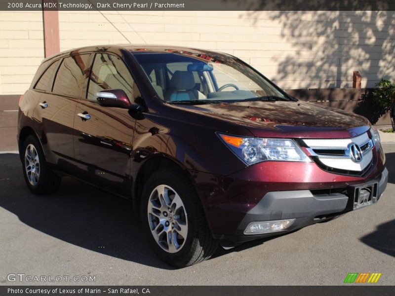 Dark Cherry Pearl / Parchment 2008 Acura MDX Technology