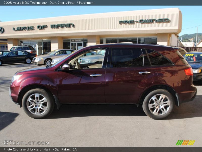 Dark Cherry Pearl / Parchment 2008 Acura MDX Technology