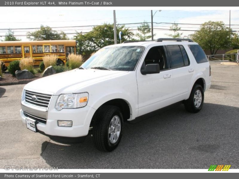 White Platinum Tri-Coat / Black 2010 Ford Explorer XLT 4x4